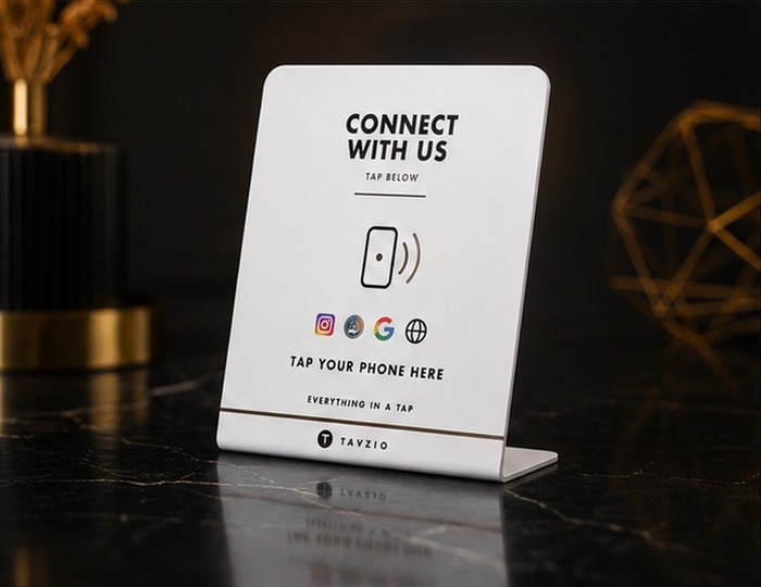 Tavzio NFC stand, angled view